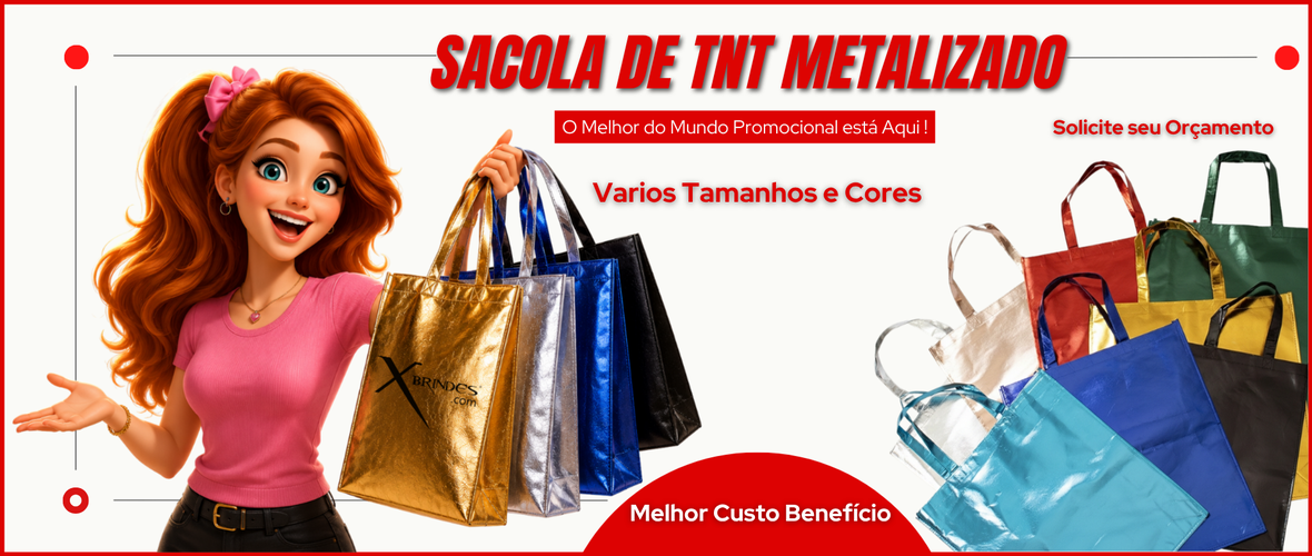 Sacolas de TNT Metalizado
