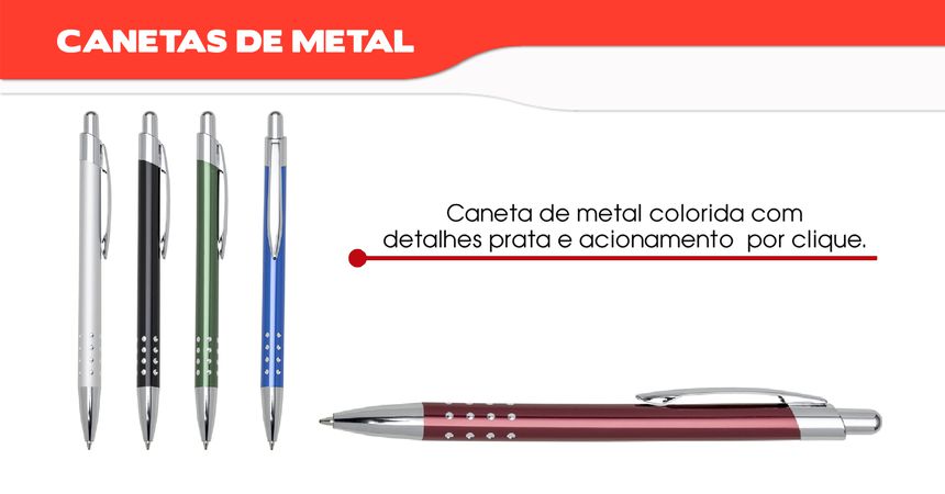 Categoria de Brindes Canetas De Metal