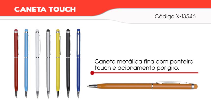 Categoria de Brindes Canetas Touch