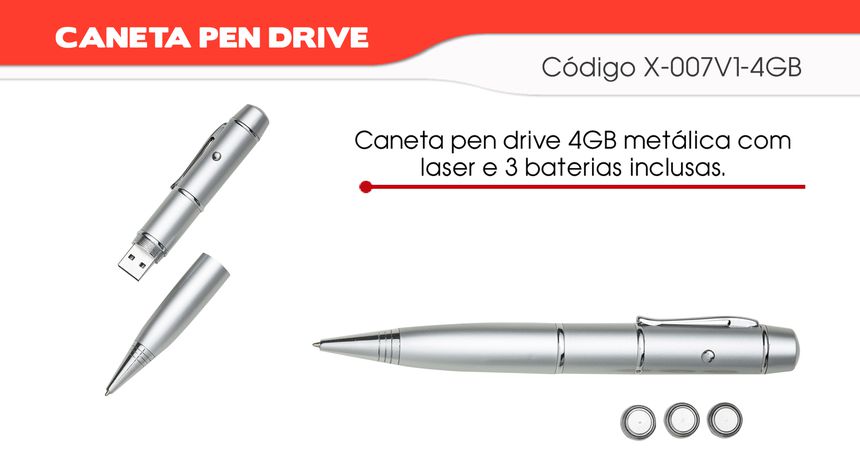 Categoria de Brindes Caneta Pen Drive