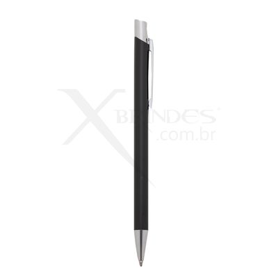 Conheça o Brinde Caneta corpo de Metal carga azul e acionamento por clique X02077