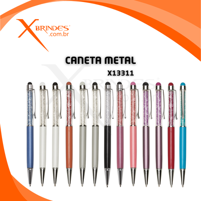 Caneta corpo em Metal com Ponteira Touch Screen X13311
