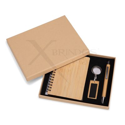 Kit executivo ecológico em bambu Com 3 Peças X19081