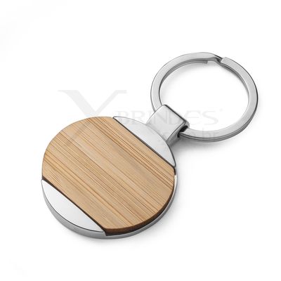 Chaveiro Redondo, frente com detalhe de bambu X15006