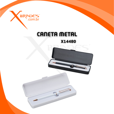 Caneta com corpo de Metal com Estojo Plástico X14480 