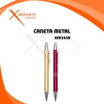 Conheça o Brinde Caneta corpo em Metal com Detalhe e Acionamento por clique XER165B 
