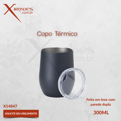 Copo Térmico 300ml em Inox com Parede Dupla X14847
