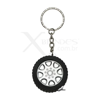 Chaveiro Trena plástico em formato de pneu de carro X10415