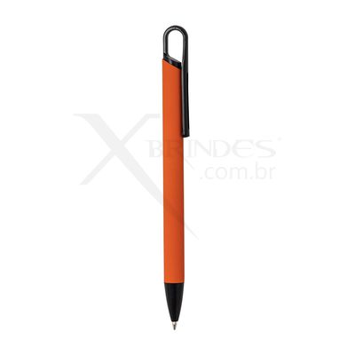 Conheça o Brinde Caneta Corpo de Metal com carga Azul e Acionamento por Clique X08044