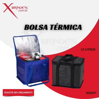 Conheça o Brinde Bolsa térmica polietileno com capacidade de 12 Litros X02697