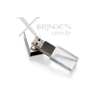 Pen Drive de Vidro Personalizado - 4GB