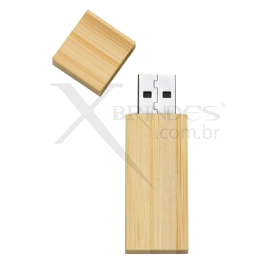 Pen Drive de Bambu Personalizado 4GB