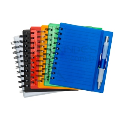 Bloco De Anot. Plástico Com Caneta E Post It