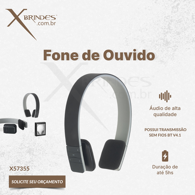 Conheça o Brinde Fone de Ouvido Ajustável com Microfone Bluetooth X57355  