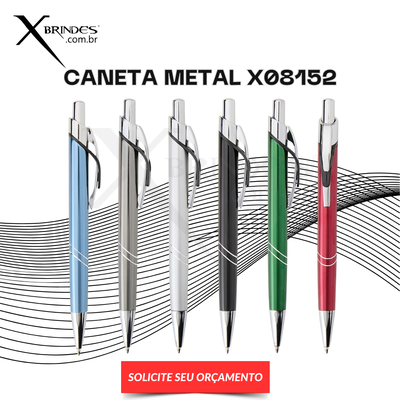 Caneta de Metal Com acionamento por clique X08152 