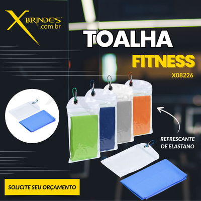 Toalha Esportiva De Elastano Refrescante De Elastano X08226 
