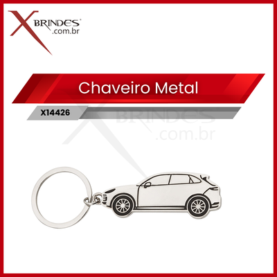 Chaveiro de Metal em formato de Carro Hatch X14426 