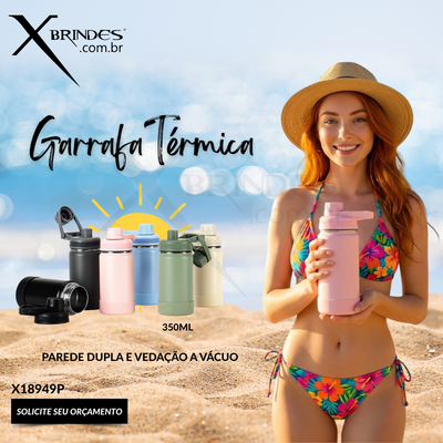 Garrafa térmica em inox e capacidade para até 350ml X18949P 
