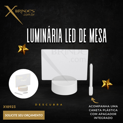 LUMINÁRIA QUADRO DE ANOTAÇÕES COM USB INTEGRADO E CANETA X18923