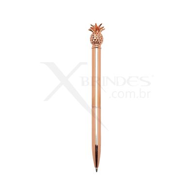 Conheça o Brinde Caneta Corpo em Metal com detalhe superior em Abacaxi X14654