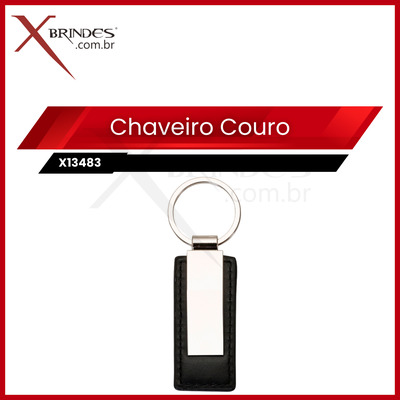 Chaveiro em Couro sintético com detalhe de Metal X13483 