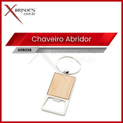 Chaveiro Abridor de metal no formato retangular X08238