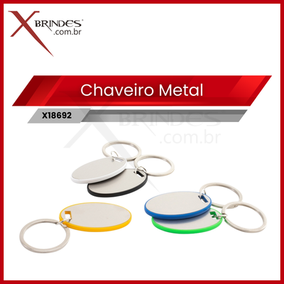  Chaveiro com Chapa metálica Personalizável X18692 