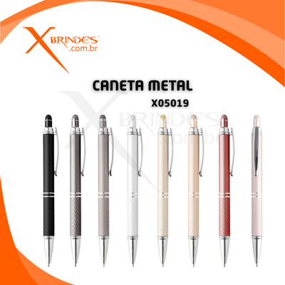 Conheça o Brinde Caneta corpo em Metal e com ponteira Touch X05019 