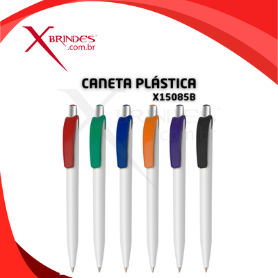 Caneta Plástica Escrita Azul 1.0Mm E Acionamento Por Clique X15085B