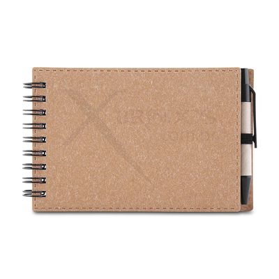 Conheça o Brinde Bloco de notas com capa dura em papelão com caneta X15365