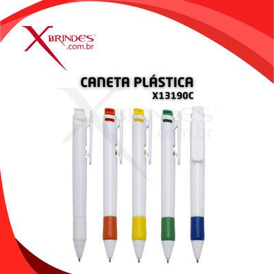 Conheça o Brinde Caneta Plástica Design Arrojado Acionamento Por Clique X13190C