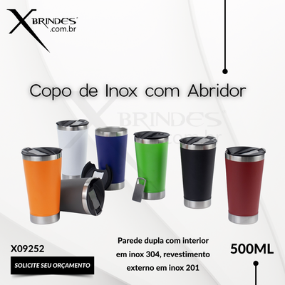 Copo de parede dupla com interior em inox 304 X09252