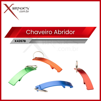 Chaveiro Abridor Curvo com acabamento brilhante X4267B