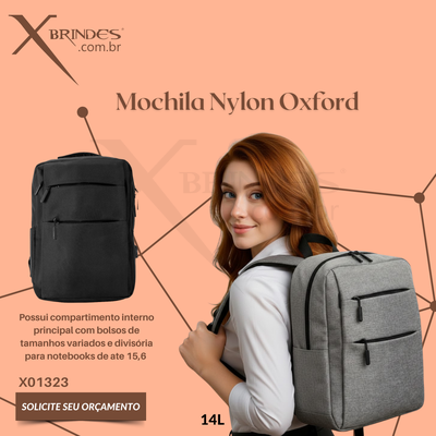 Mochila em Nylon Oxford capacidade de 14 Litros X01323 