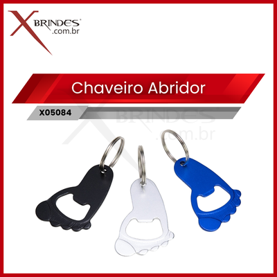Chaveiro abridor de garrafas formato de um pé X05084