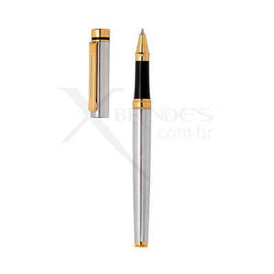 Conheça o Brinde Caneta Corpo em Metal com Carga Roller Azul X14196 