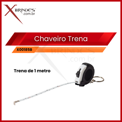 Chaveiro Plástico Trena de 1 Metro com Trava X00185B