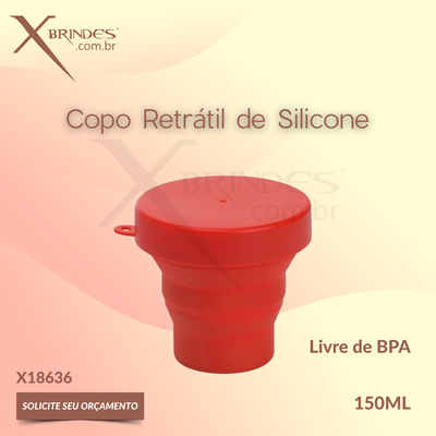 Copo retrátil de 150 ML em silicone livre de BPA X18636