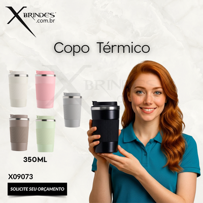  Copo Térmico em inox 304 com base antiderrapante X09073