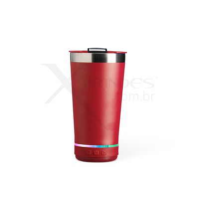 Copo Térmico 400ml com Caixa de Som Bluetooth X18749B 