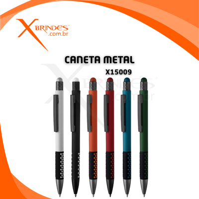 Conheça o Brinde Caneta em Metal com Ponteira Touch Screen e Acionamento por Clique X15009 