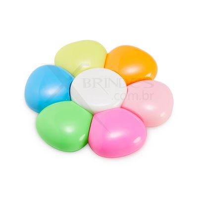 Conheça o Brinde Marca Texto Em Formato De Flor Com 6 Cores X06048 