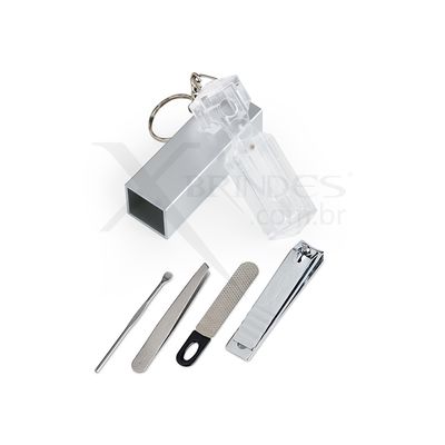 Chaveiro Plástico com kit manicure de 4 peças X18733