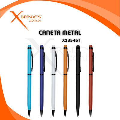 Caneta Com Corpo Metal e ponteira touch screen X13546T 