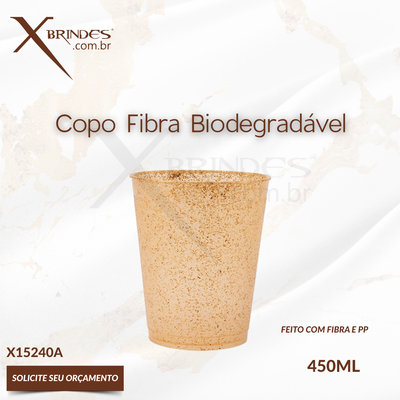 Conheça o Brinde Copo feito em Fibra Biodegradável com 450ml X15240A