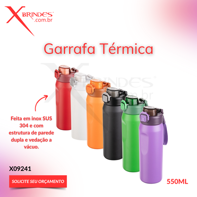 Garrafa Térmica de parede dupla feita em inox SUS 304 X09241