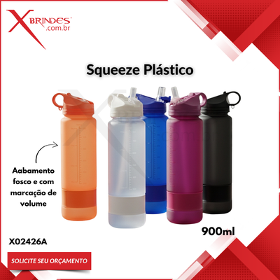 Squeeze Plástico 900 ML com acabamento fosco X02426A