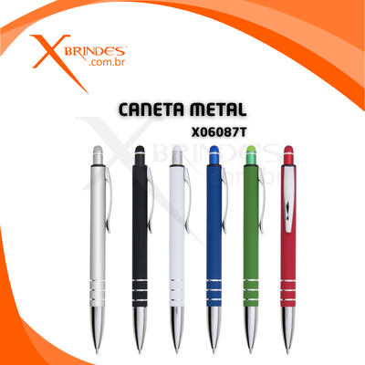 Caneta com corpo de Metal e Ponteira Touch X06087T 