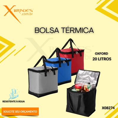 Conheça o Brinde Bolsa Térmica resistente à água capacidade de 20 litros X08274