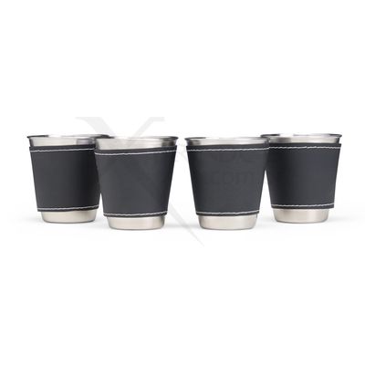 Copo Feito em Inox 50ML Kit vem com 4 Peças X08165 
